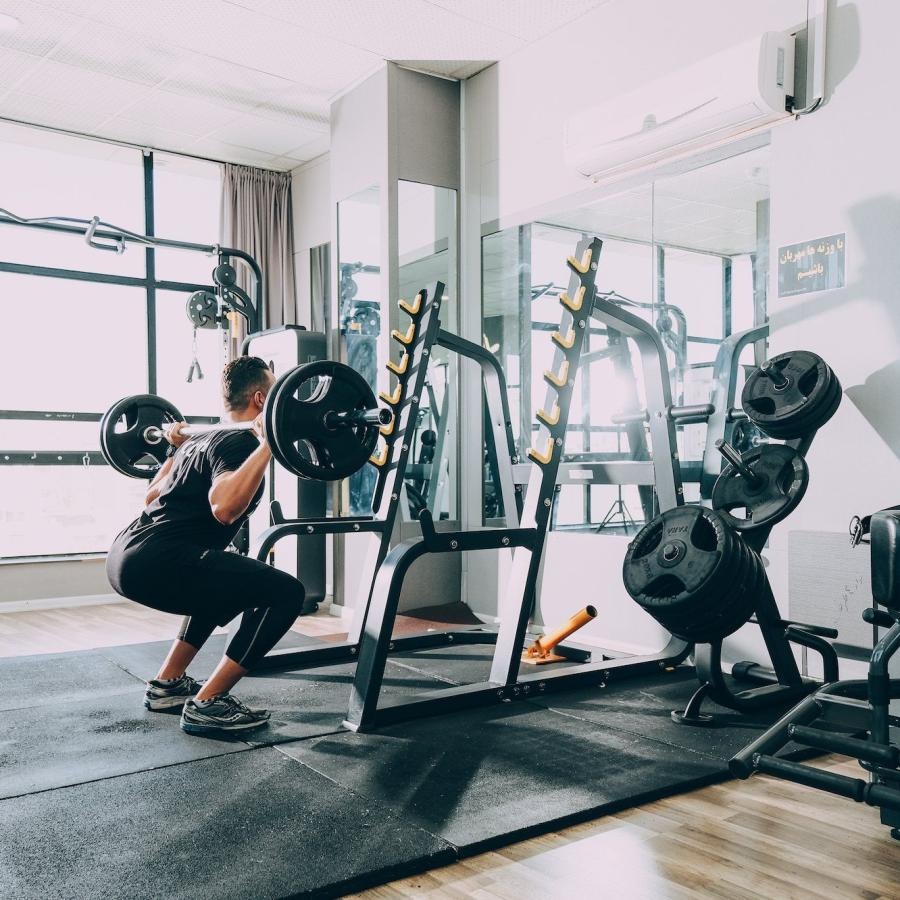 a person working out in a gym
